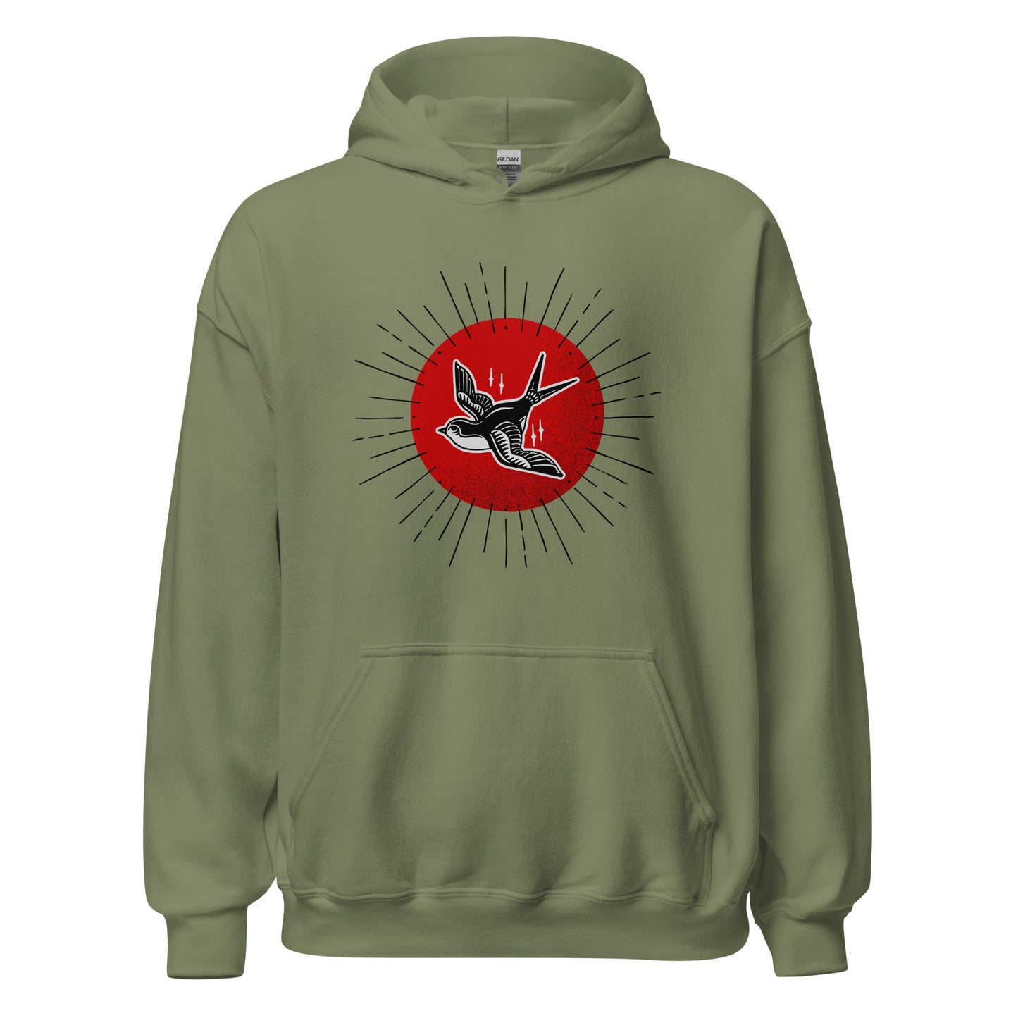 Red Sun Sparrow Unisex Hoodie