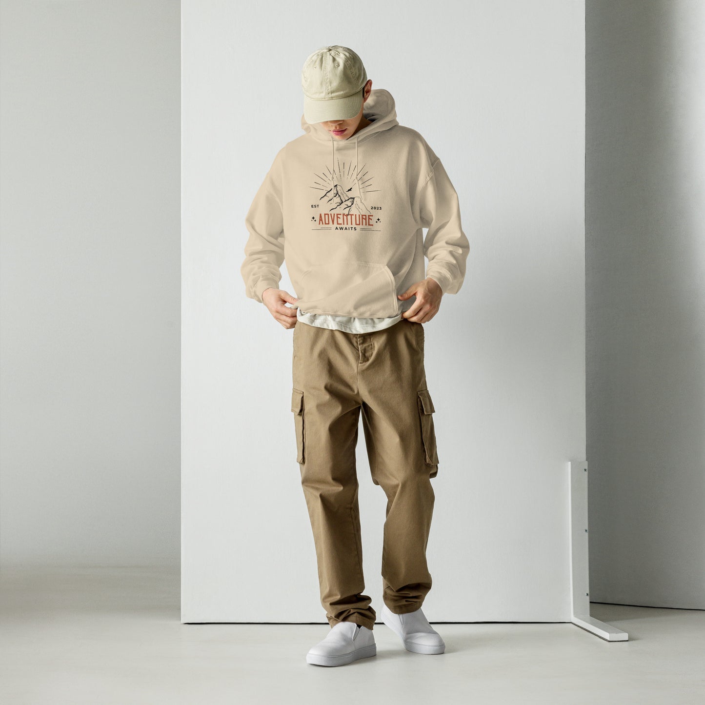 Adventure Awaits Mountain Tops Unisex Hoodie