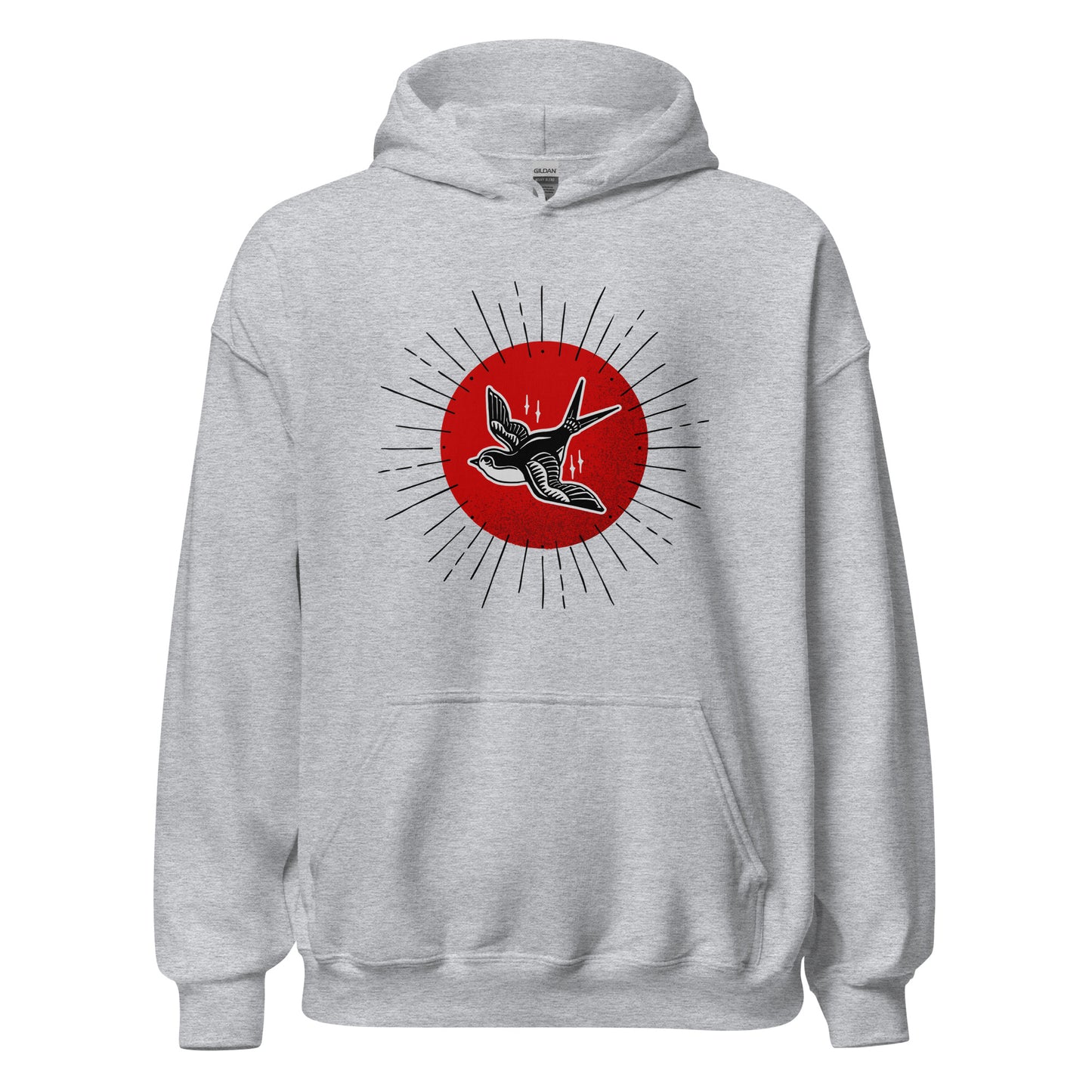 Red Sun Sparrow Unisex Hoodie