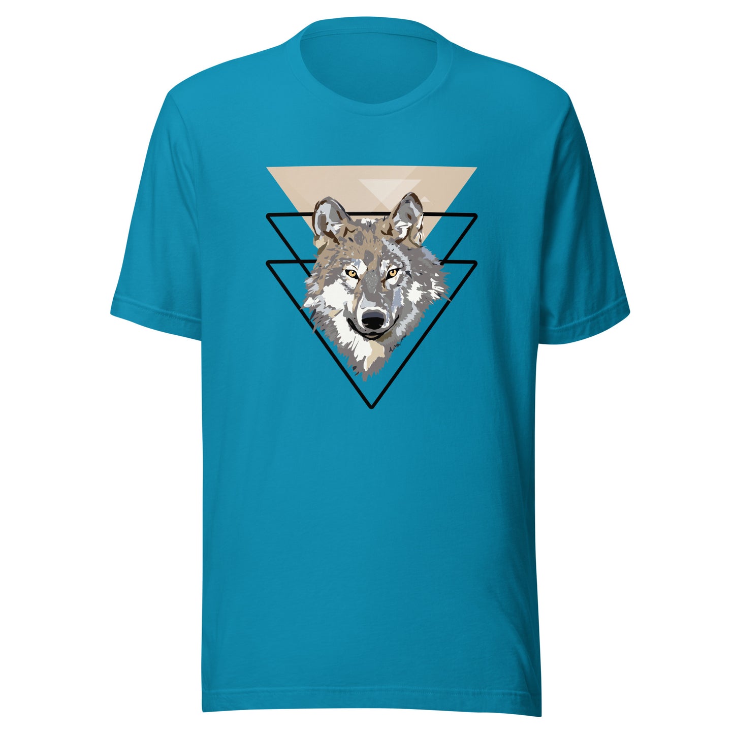 Triangle Wolf Illustration Unisex t-shirt
