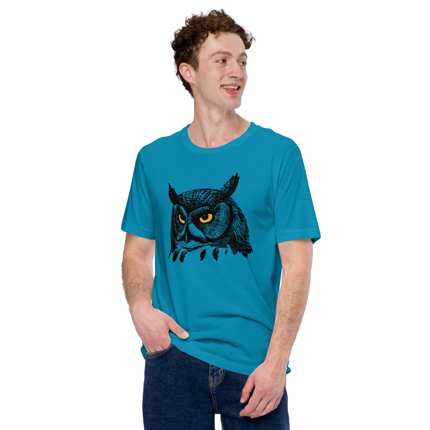 Golden Eye Owl Unisex t-shirt