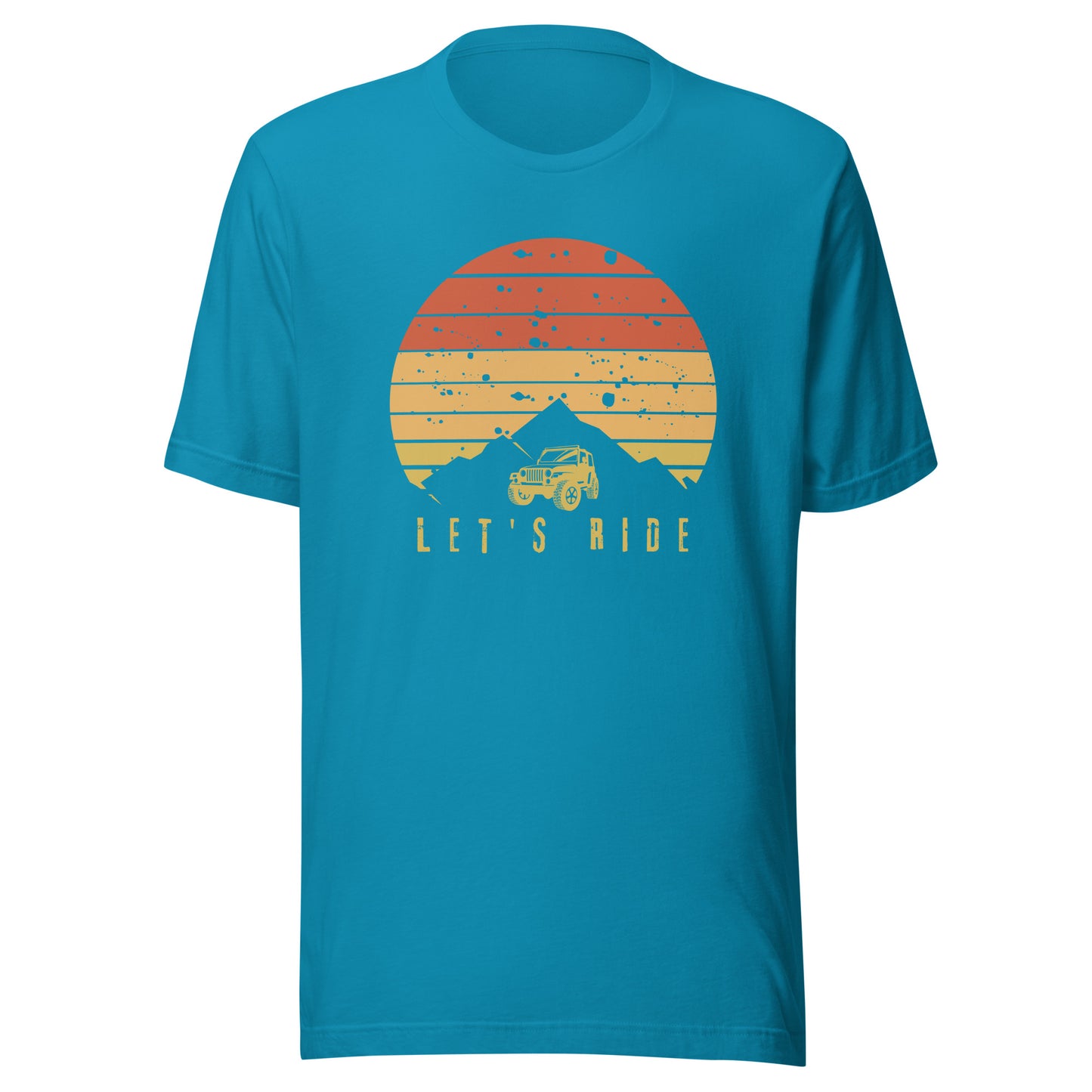 Let's Ride Off Road Retro Sun Unisex t-shirt