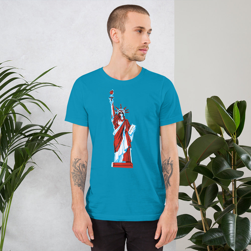 Lady Liberty Came to Party Unisex t-shirt