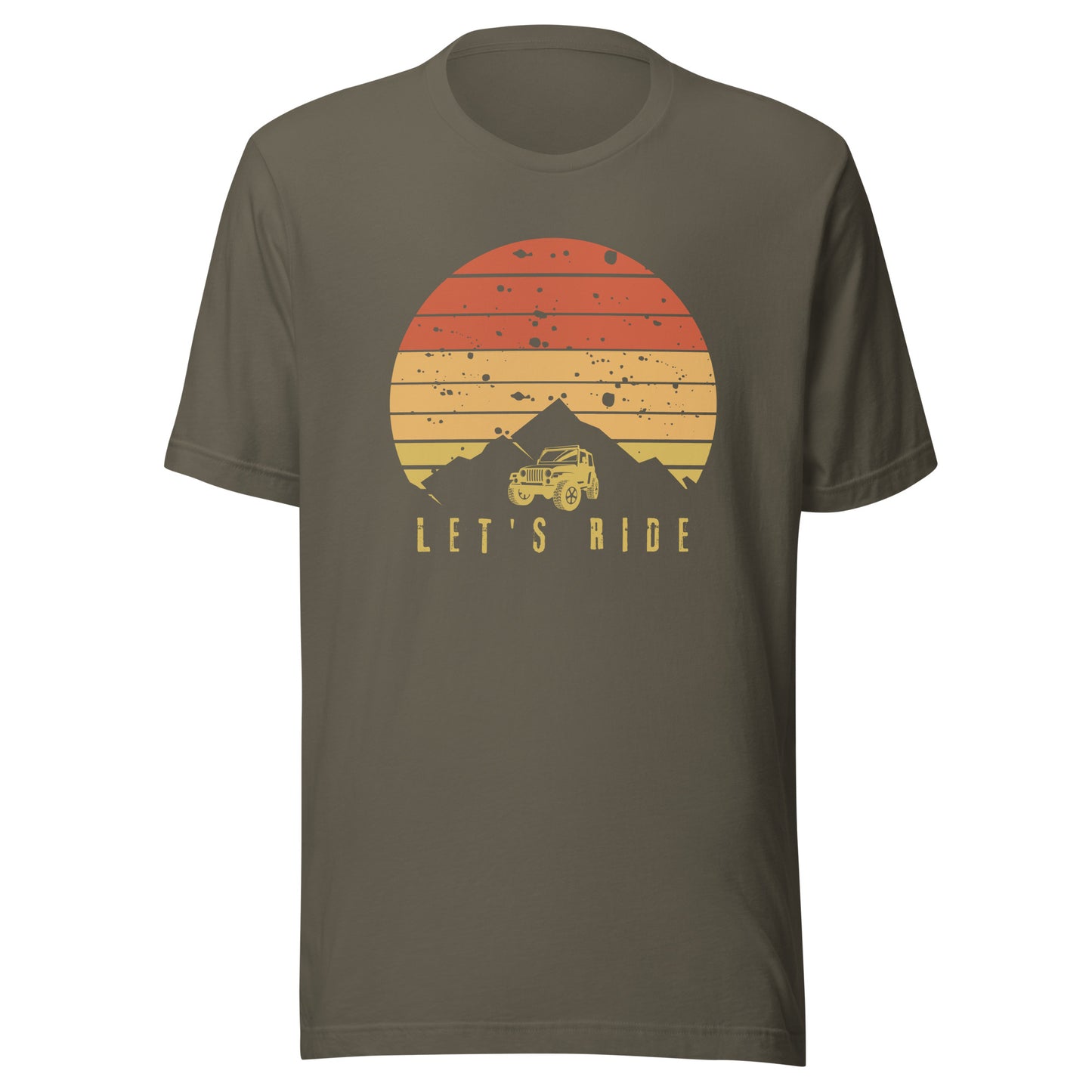 Let's Ride Off Road Retro Sun Unisex t-shirt
