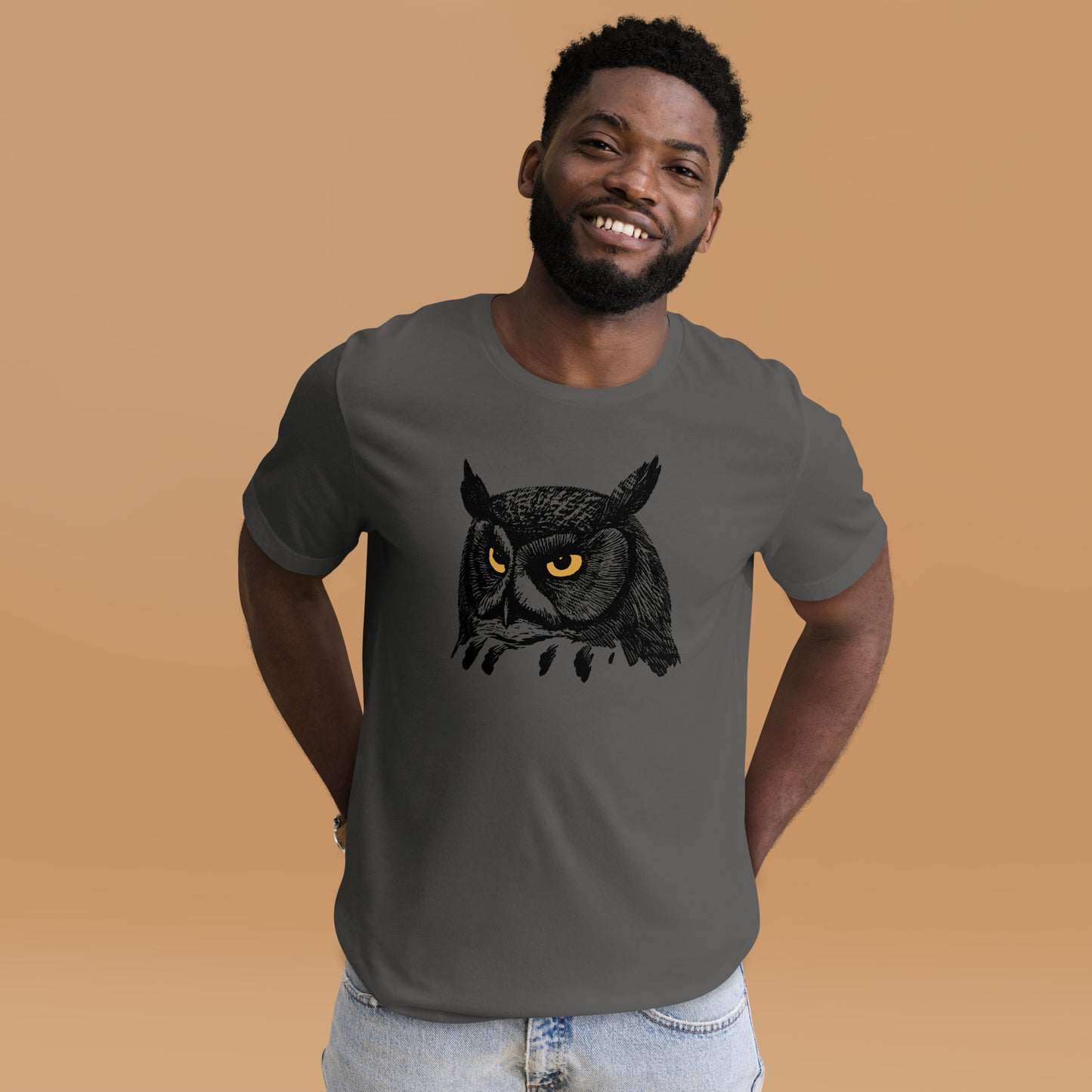 Golden Eye Owl Unisex t-shirt