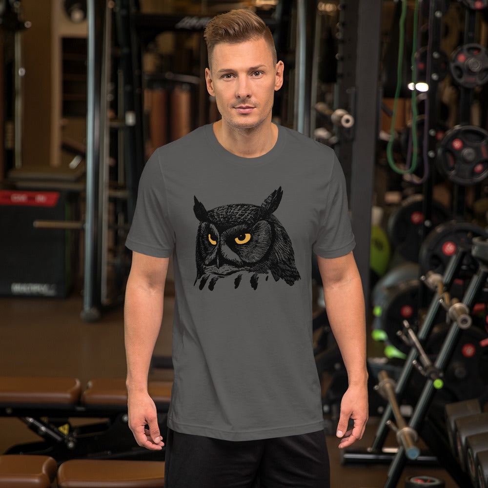 Golden Eye Owl Unisex t-shirt