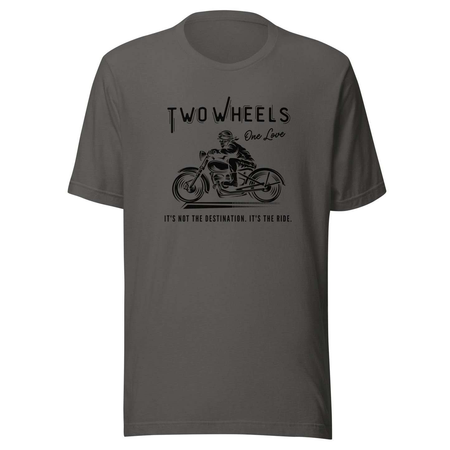 Two Wheels - One Love Biker Unisex t-shirt