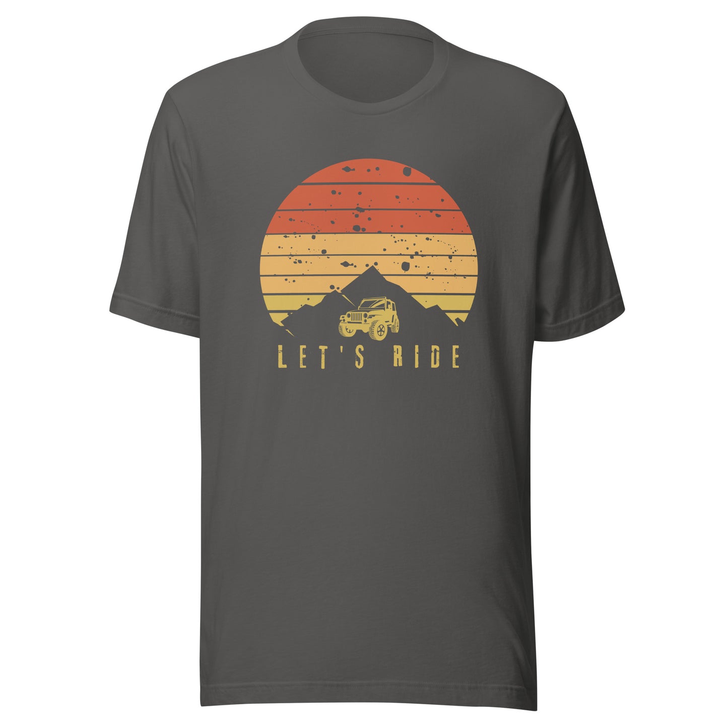 Let's Ride Off Road Retro Sun Unisex t-shirt