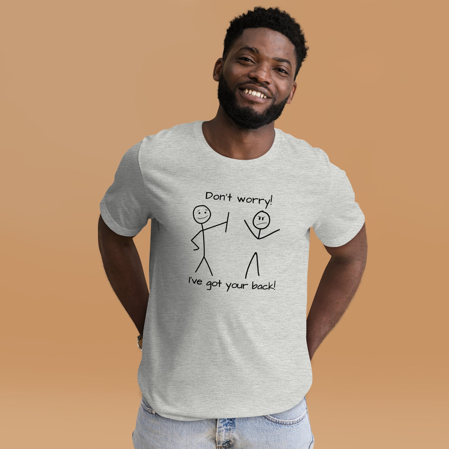 I've got your back! stick figures Unisex t-shirt
