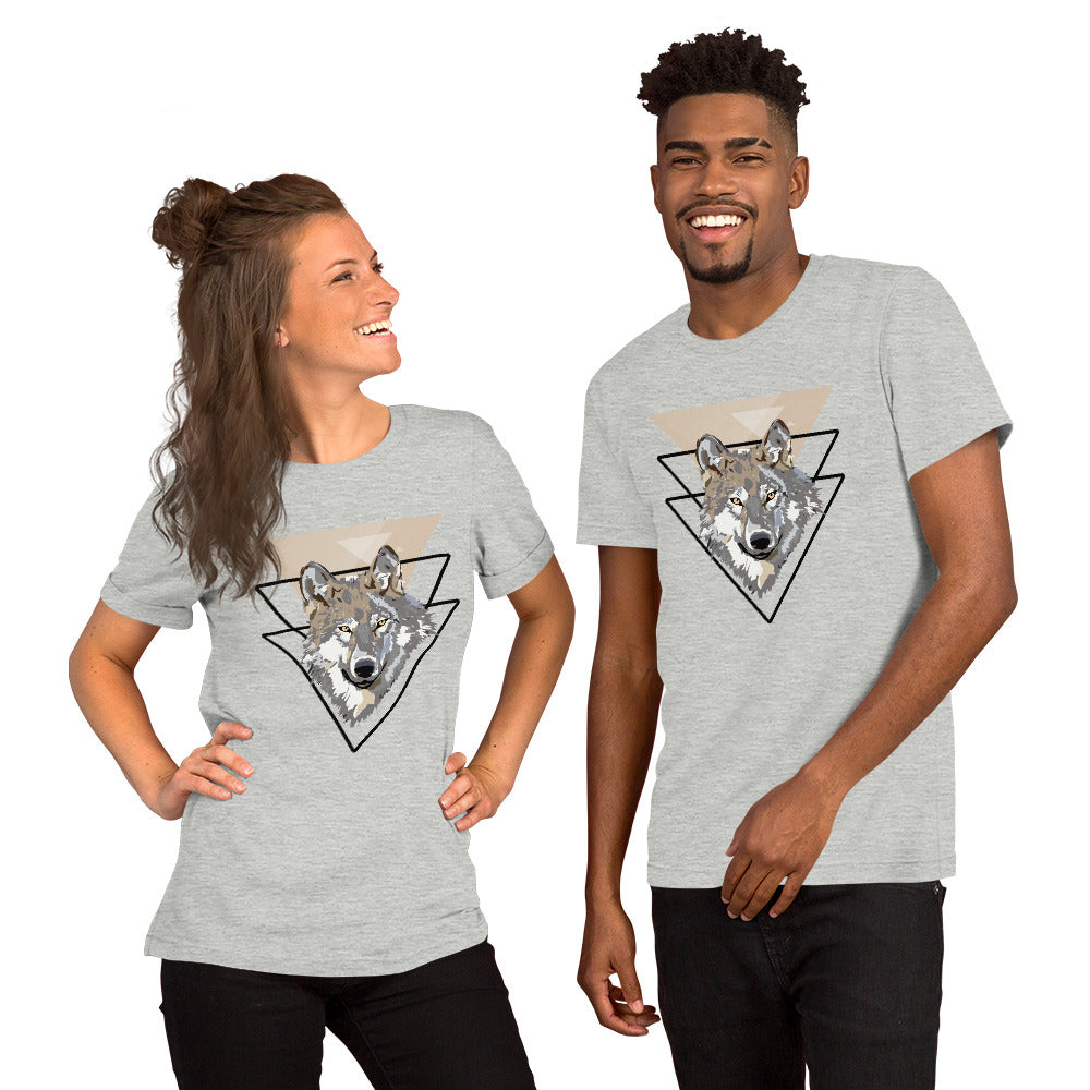 Triangle Wolf Illustration Unisex t-shirt