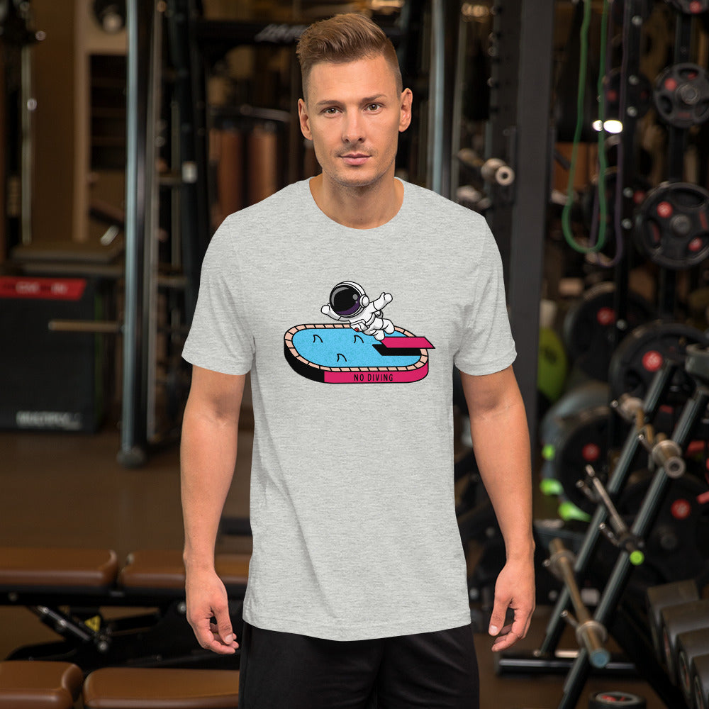 NO DIVING astronaut fun Unisex t-shirt