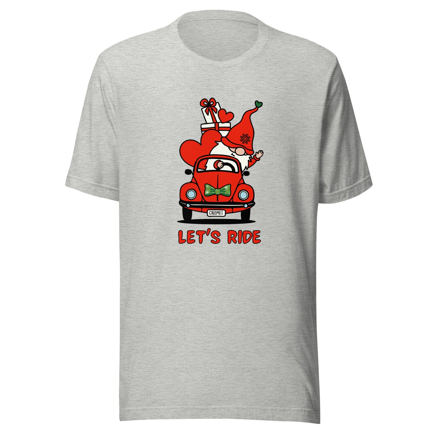 Christmas Gnome Let's Ride! Unisex t-shirt