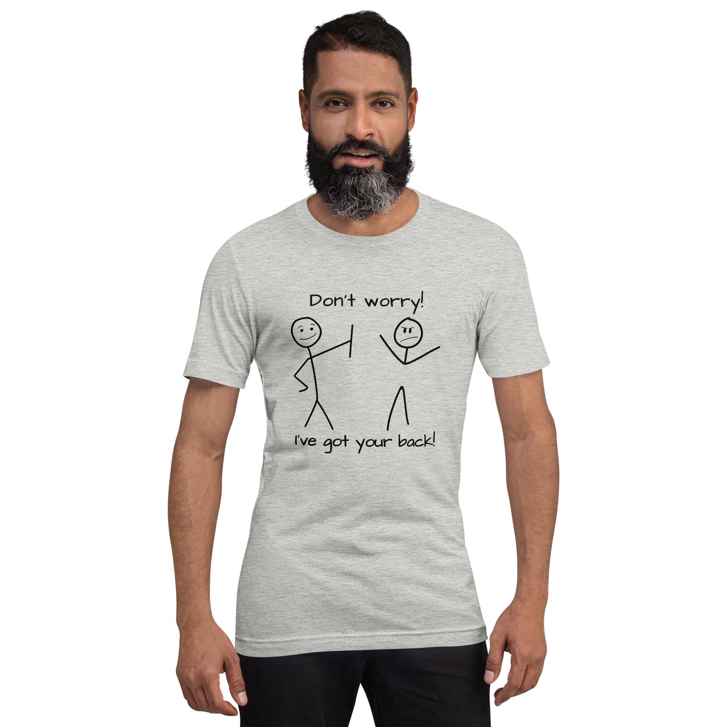 I've got your back! stick figures Unisex t-shirt
