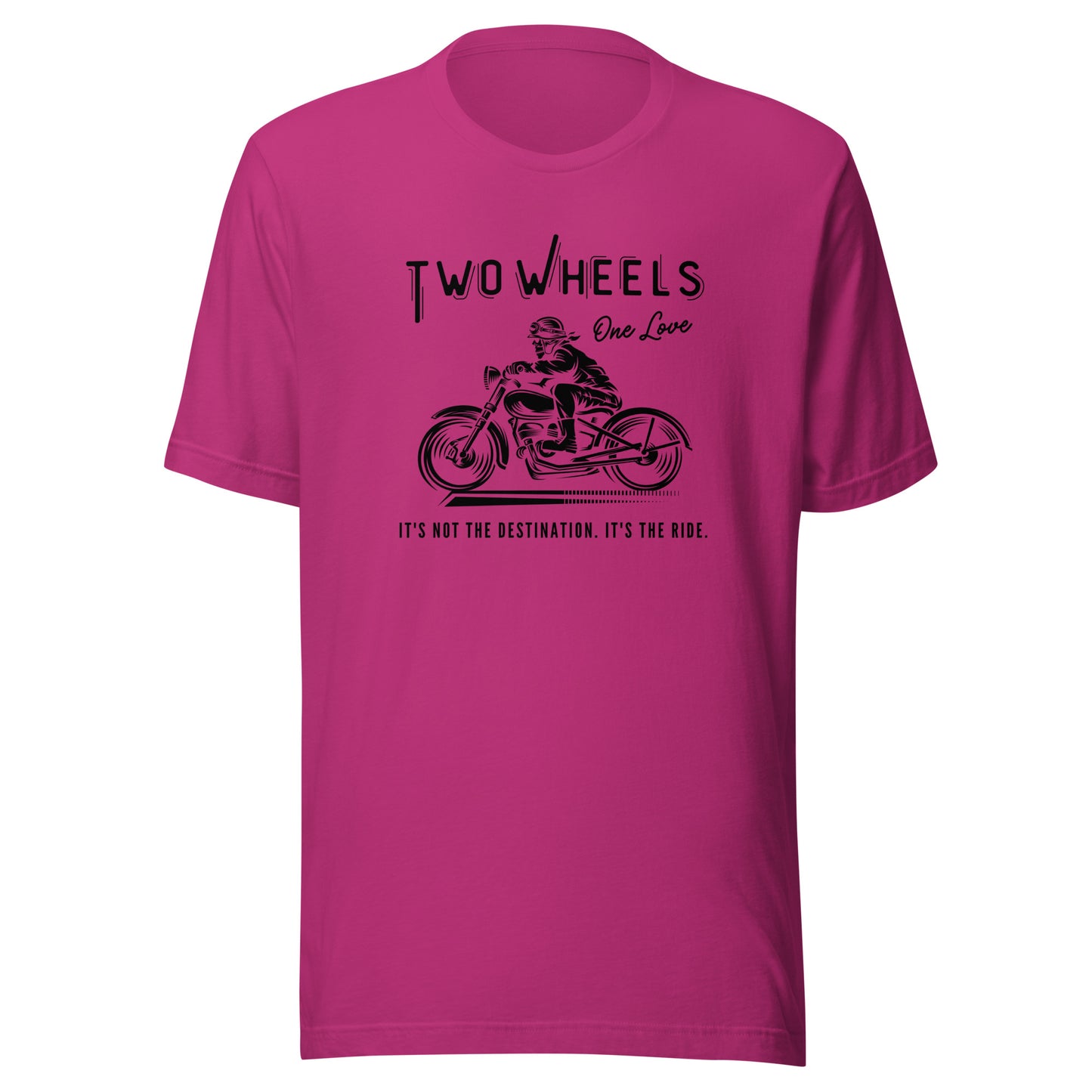 Two Wheels - One Love Biker Unisex t-shirt