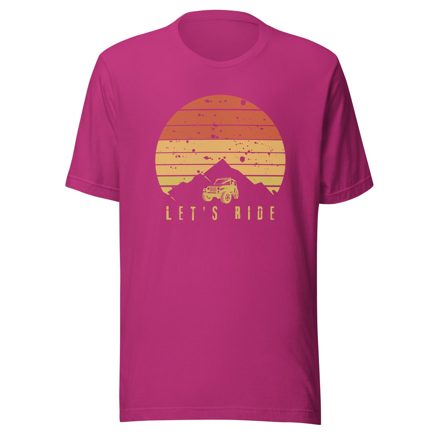 Let's Ride Off Road Retro Sun Unisex t-shirt