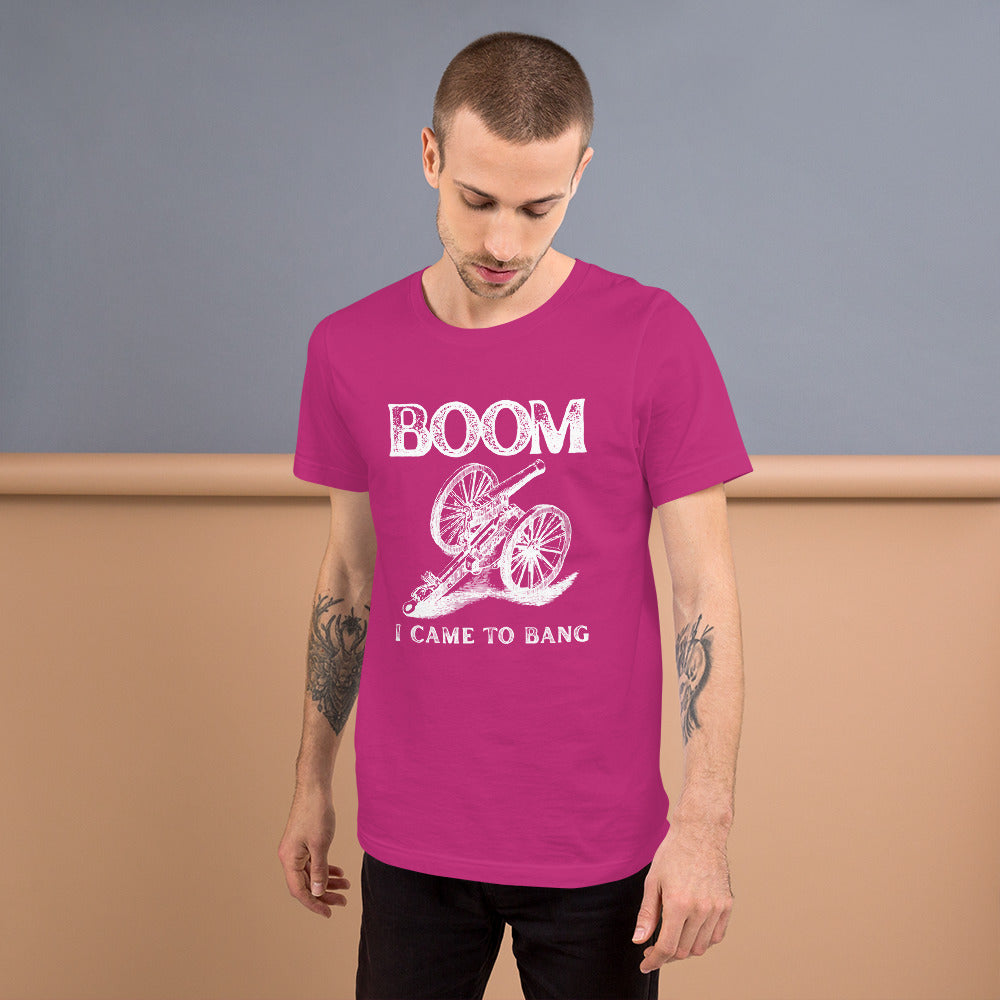 Canon BOOM I came to bang Unisex t-shirt