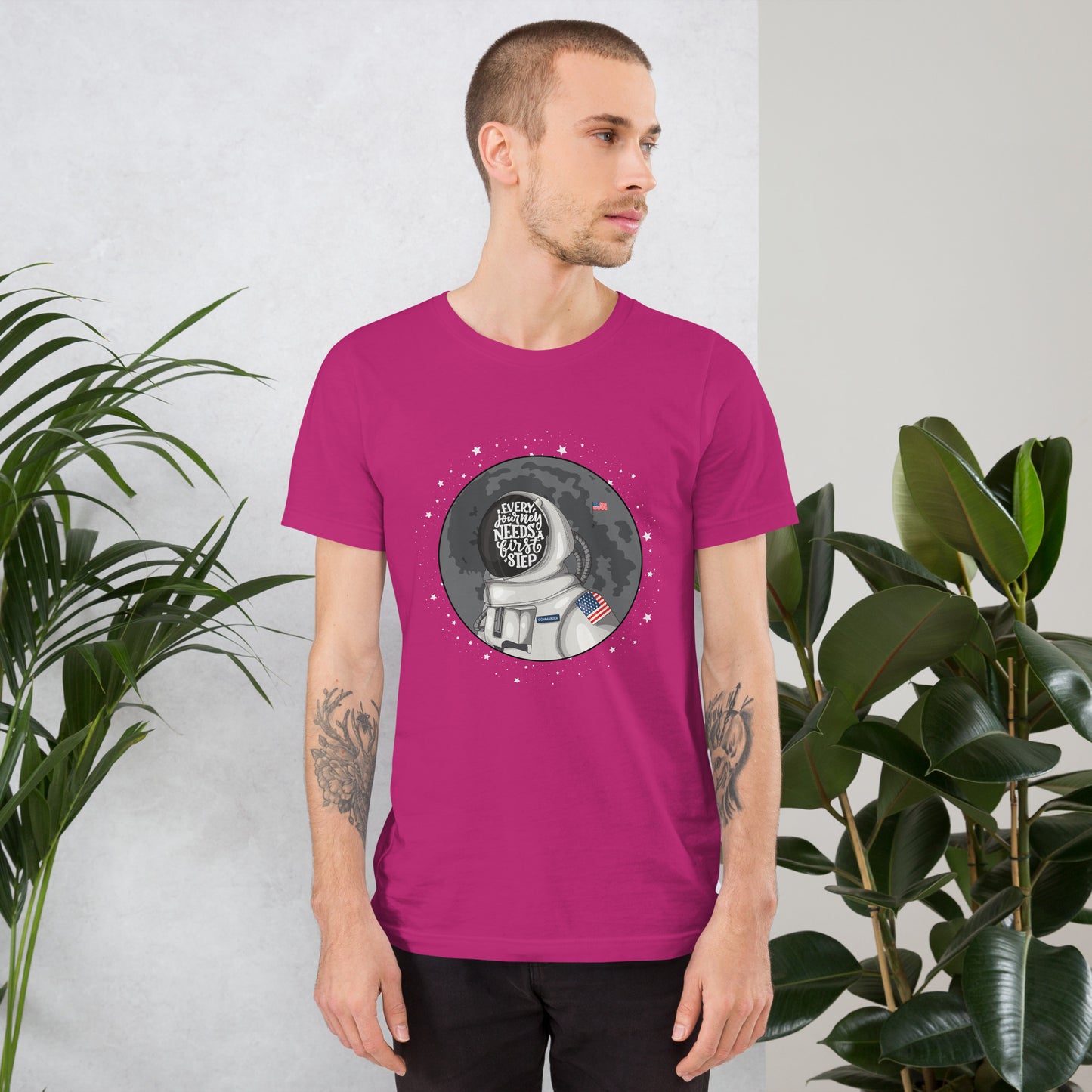 Astronaut First Step Unisex t-shirt