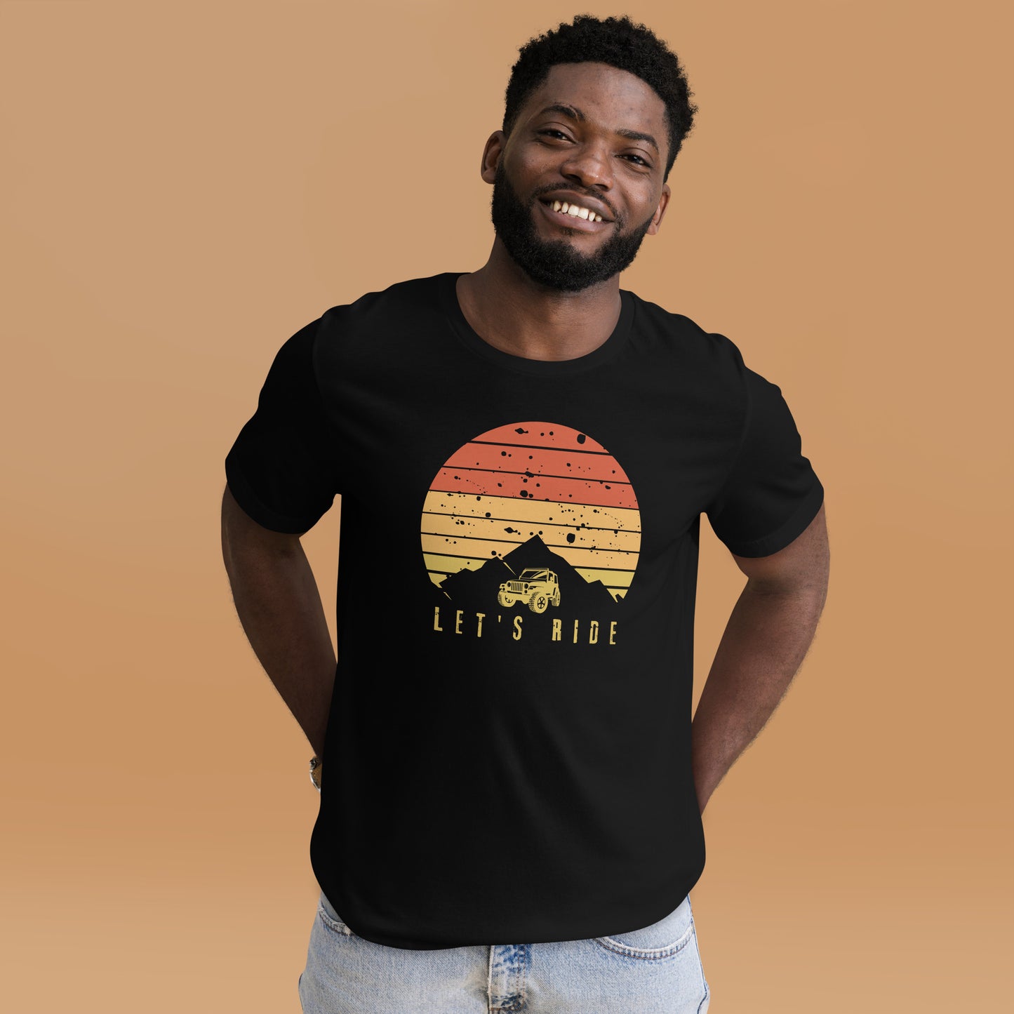 Let's Ride Off Road Retro Sun Unisex t-shirt
