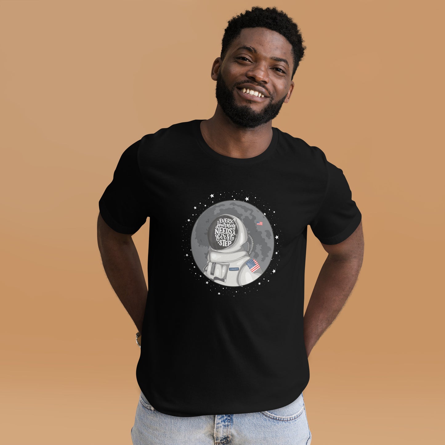 Astronaut First Step Unisex t-shirt