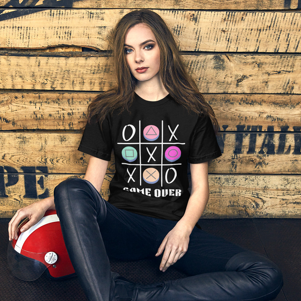 Game Over tic tac toe Unisex t-shirt