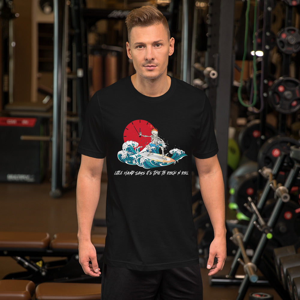 Little hand says it's time to Rock N Roll Unisex t-shirt