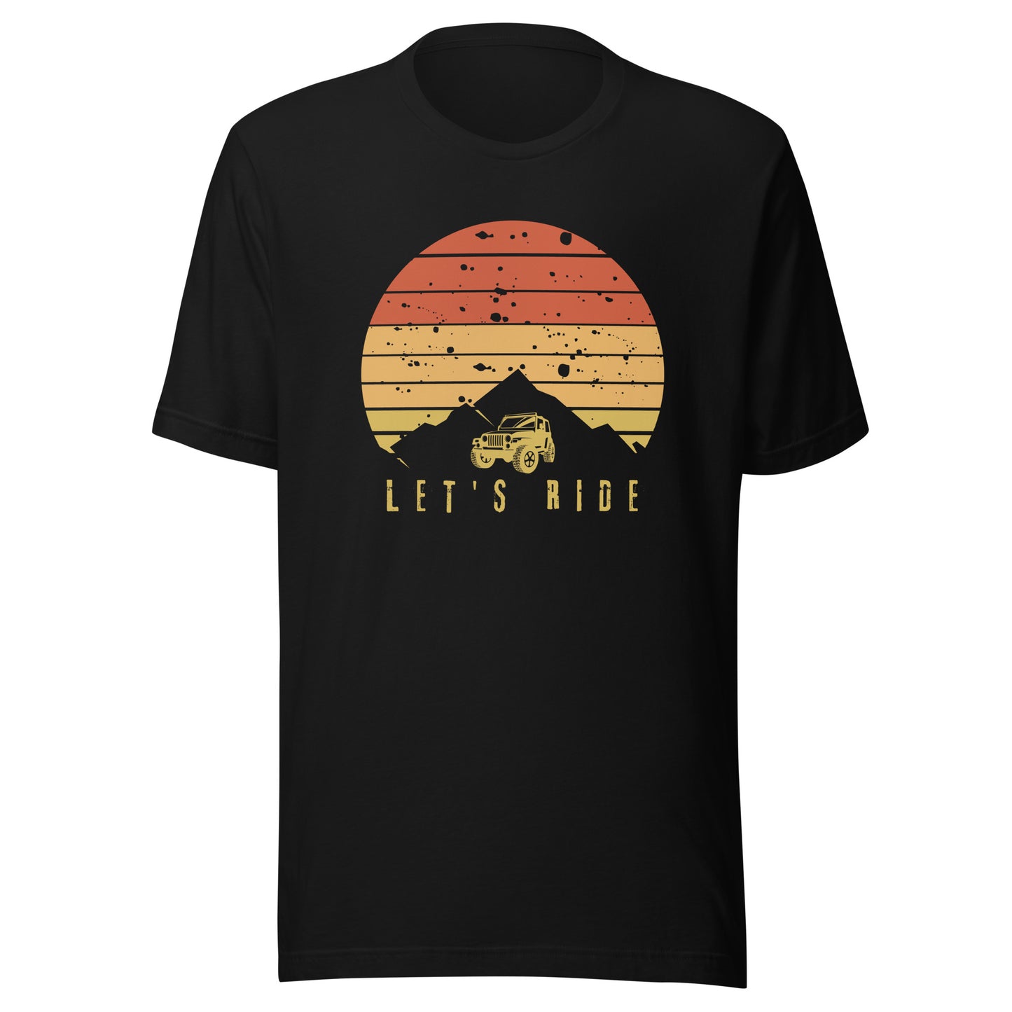 Let's Ride Off Road Retro Sun Unisex t-shirt