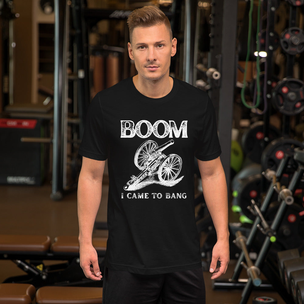 Canon BOOM I came to bang Unisex t-shirt