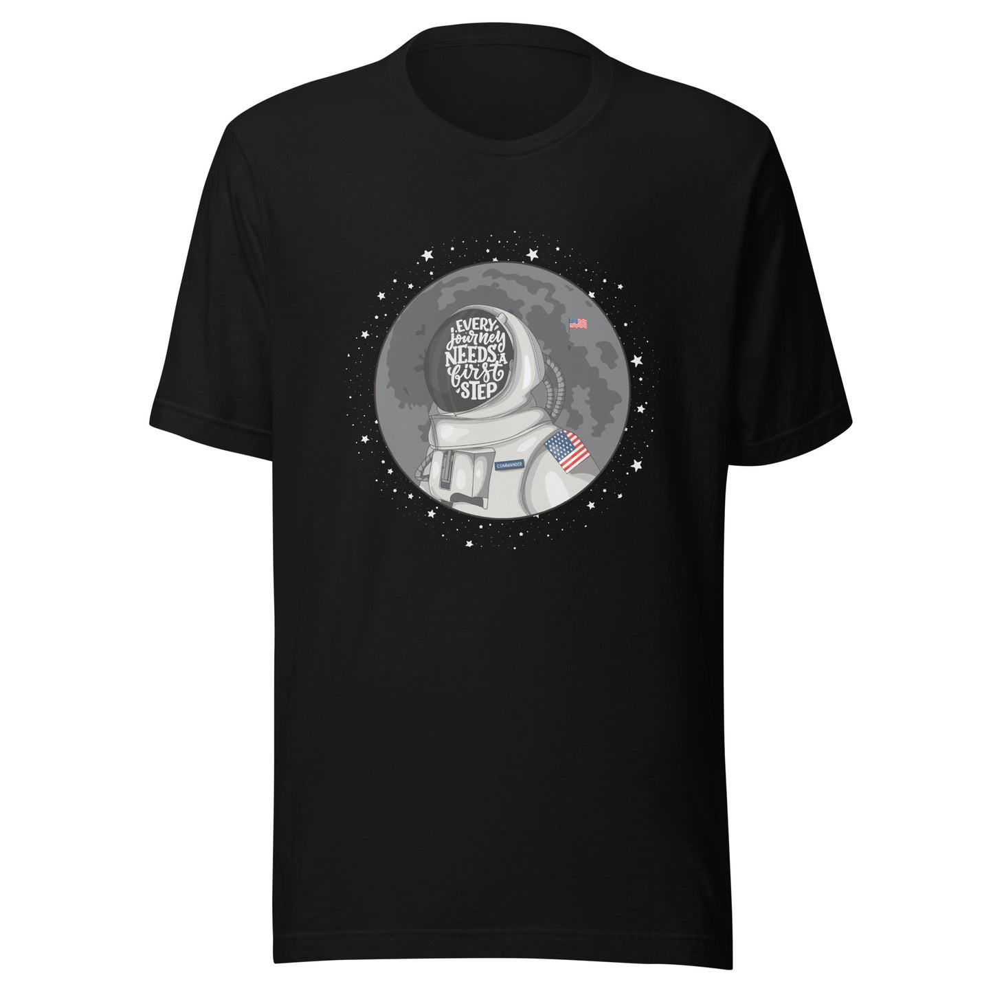 Astronaut First Step Unisex t-shirt