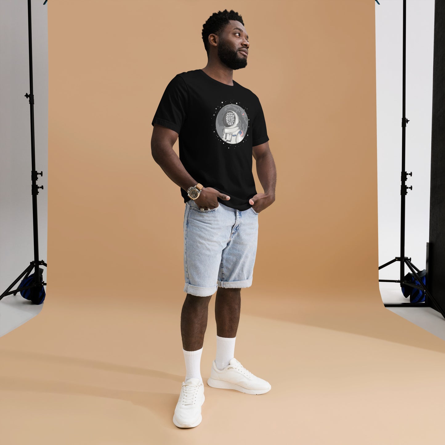 Astronaut First Step Unisex t-shirt