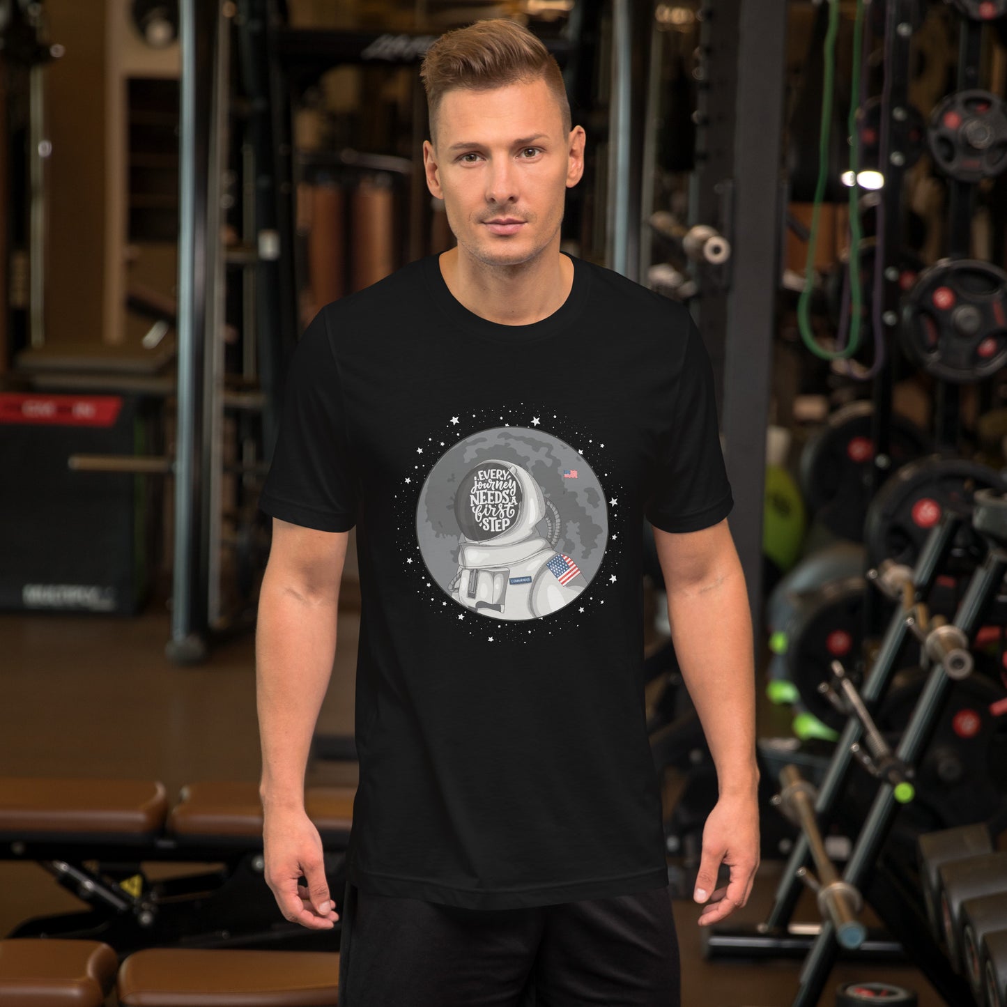 Astronaut First Step Unisex t-shirt