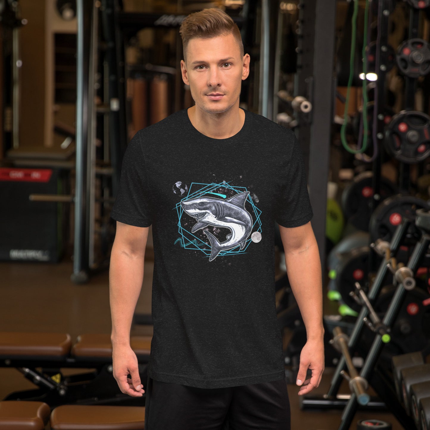 Underwater Galaxy Shark Unisex t-shirt