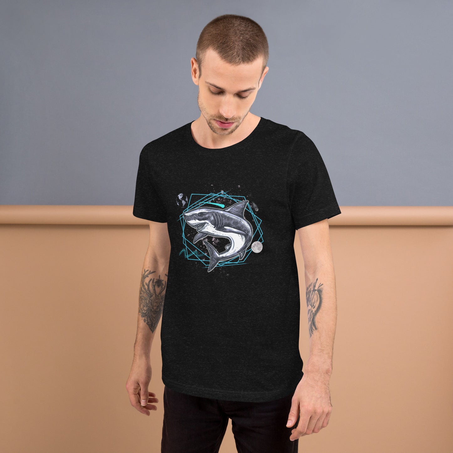 Underwater Galaxy Shark Unisex t-shirt