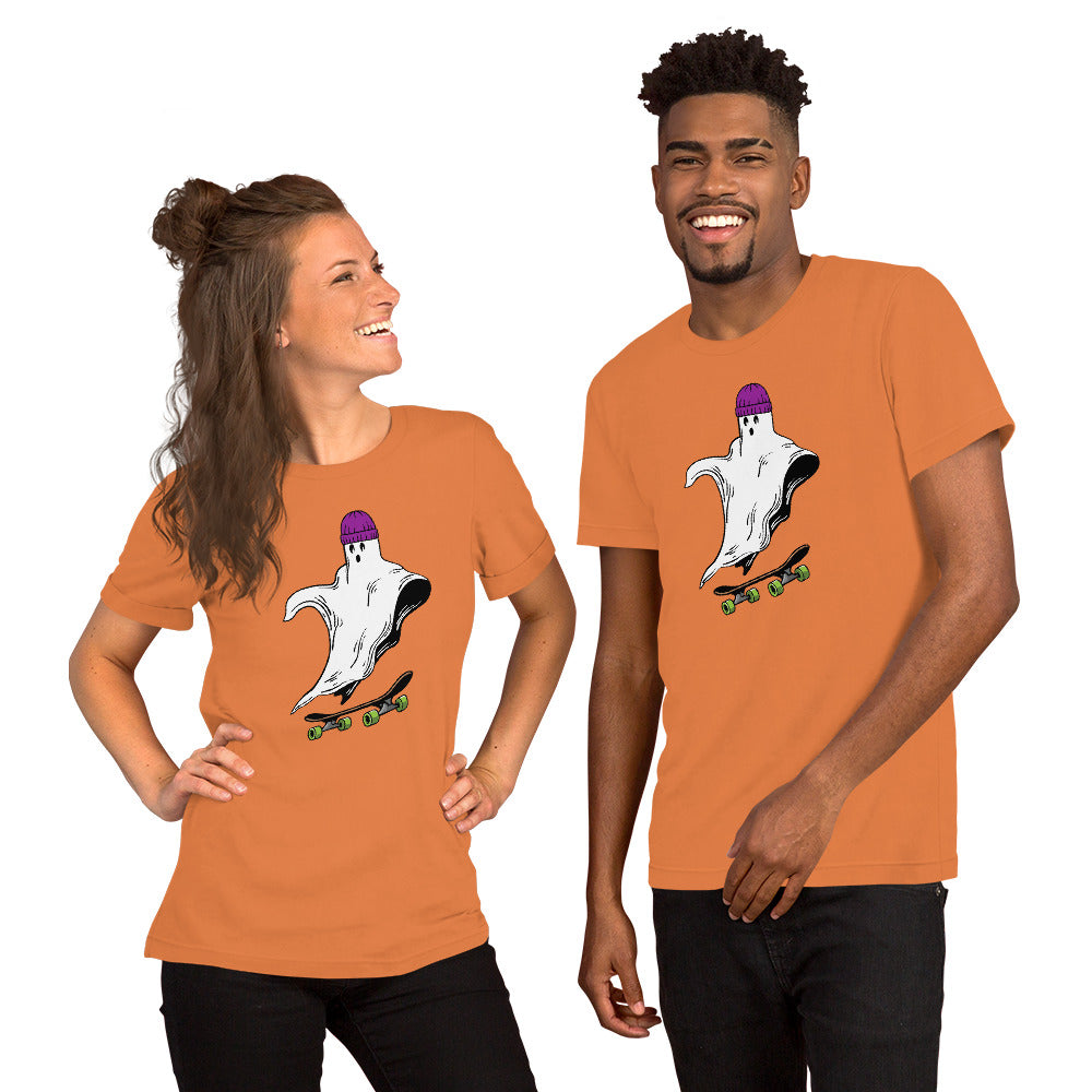 Skateboard Ghost Boo Unisex t-shirt