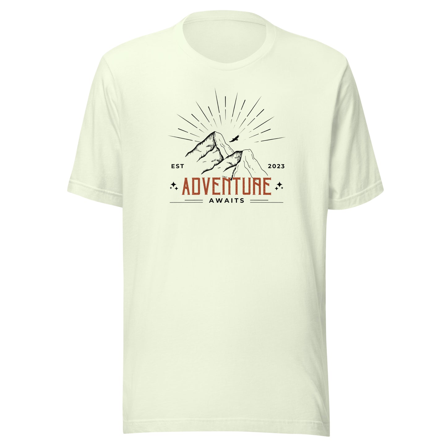 Adventure Awaits Mountain Peaks Unisex t-shirt
