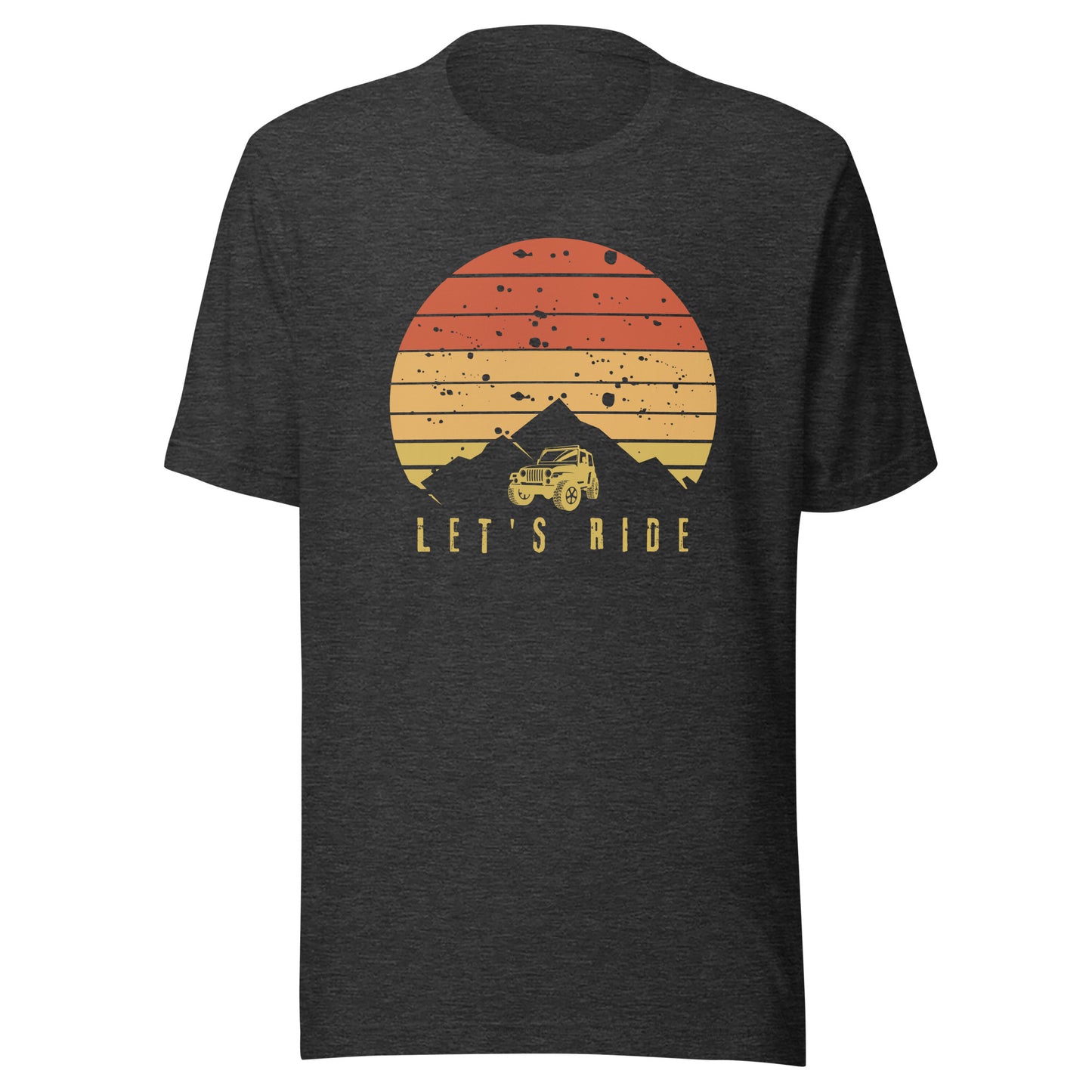 Let's Ride Off Road Retro Sun Unisex t-shirt