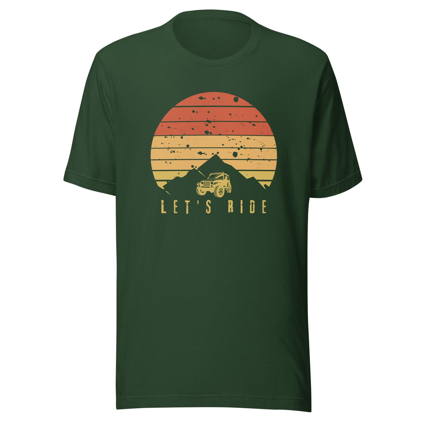 Let's Ride Off Road Retro Sun Unisex t-shirt