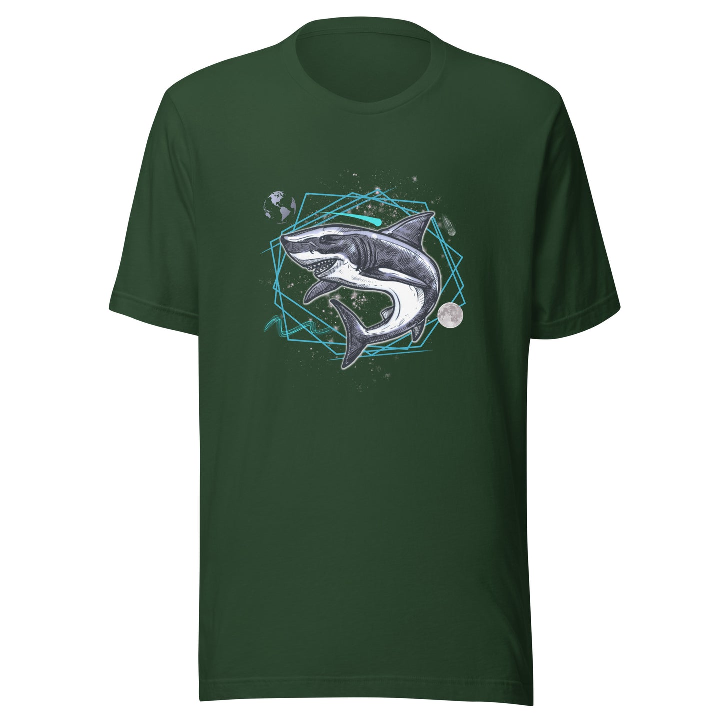 Underwater Galaxy Shark Unisex t-shirt