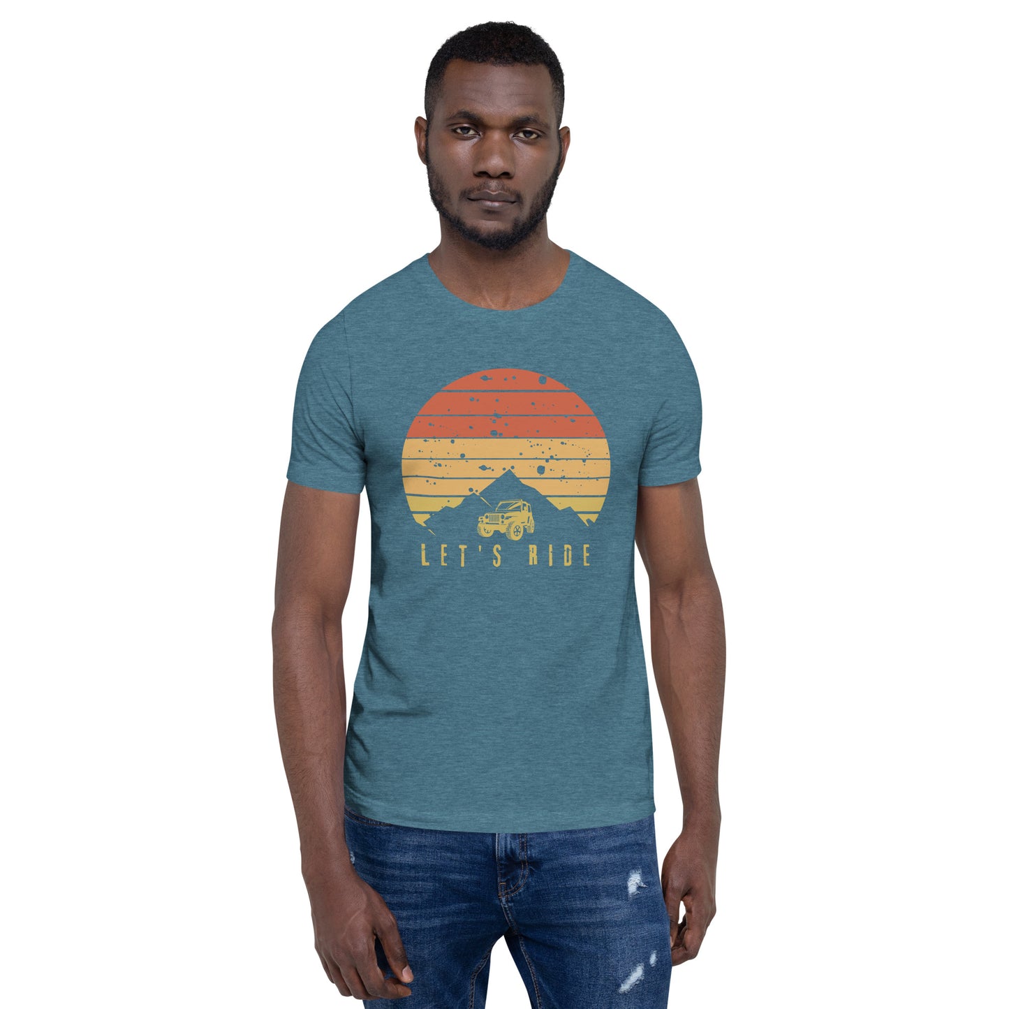 Let's Ride Off Road Retro Sun Unisex t-shirt