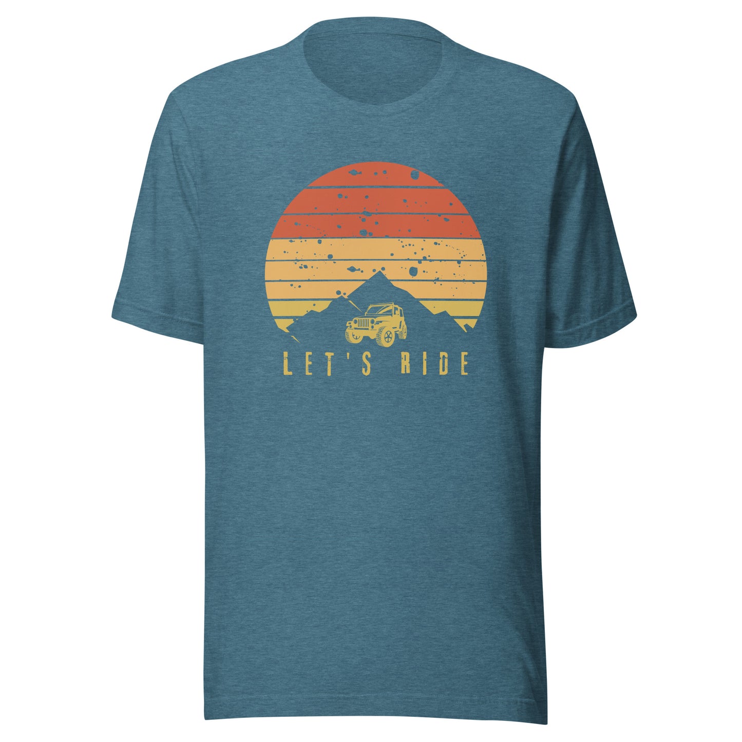 Let's Ride Off Road Retro Sun Unisex t-shirt