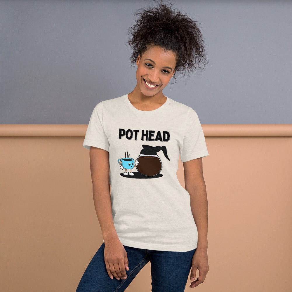 Coffee Pot Head Unisex t-shirt