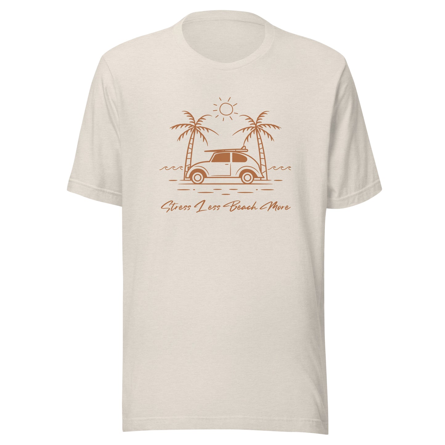 Stress Less Beach More Unisex t-shirt