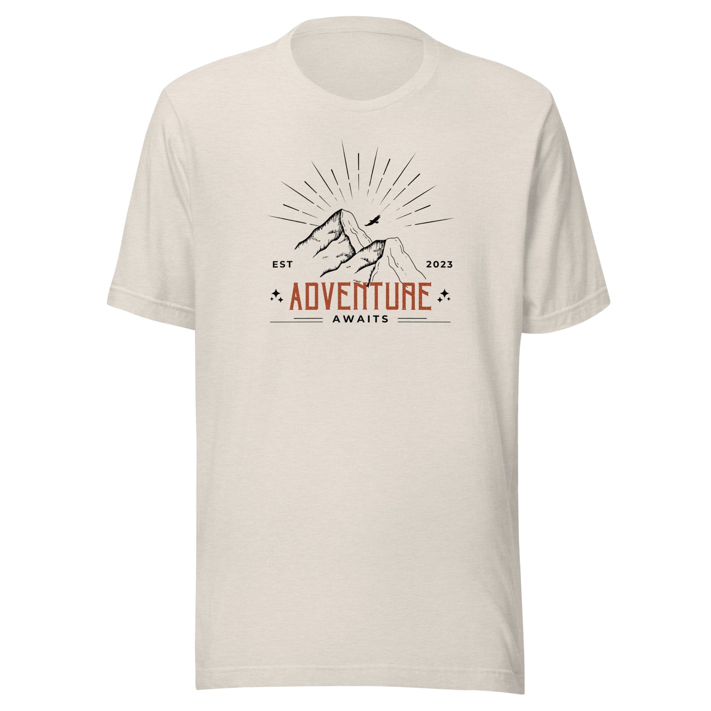 Adventure Awaits Mountain Peaks Unisex t-shirt
