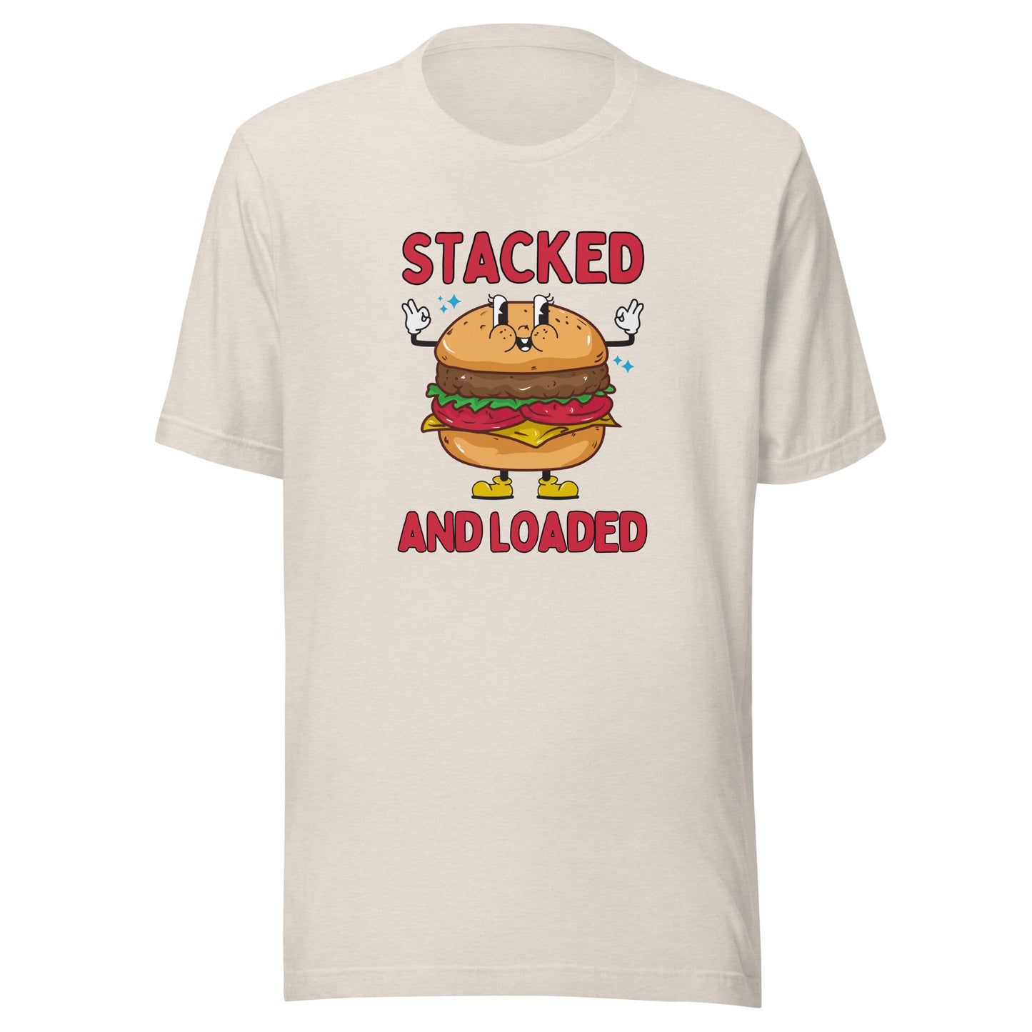 STACKED and LOADED burger boy Unisex t-shirt