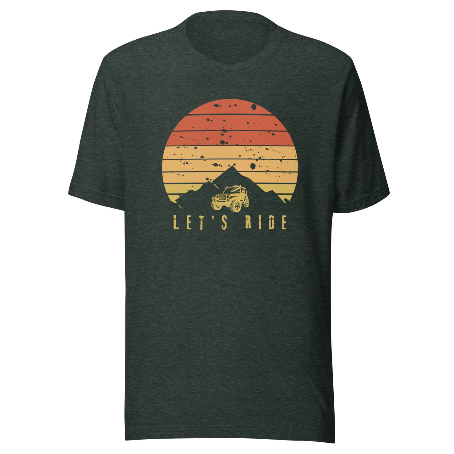 Let's Ride Off Road Retro Sun Unisex t-shirt