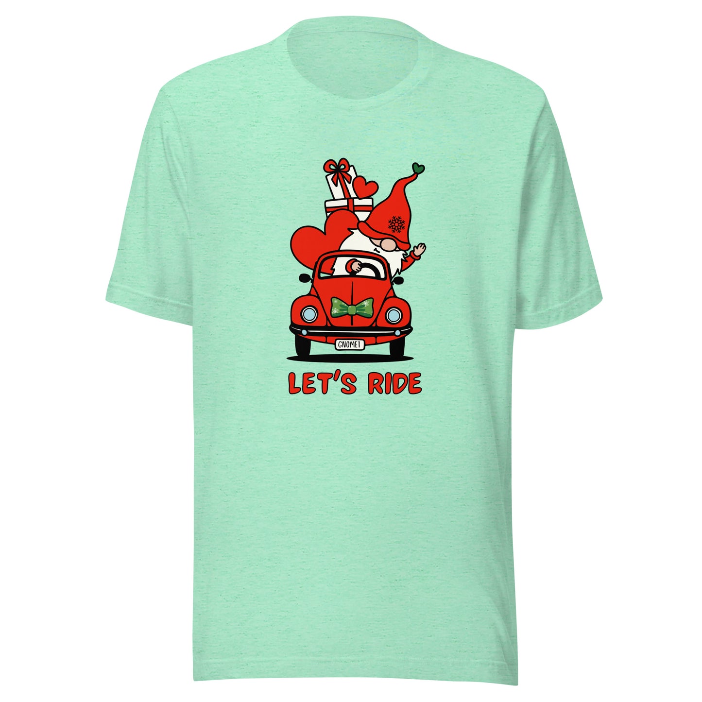 Christmas Gnome Let's Ride! Unisex t-shirt