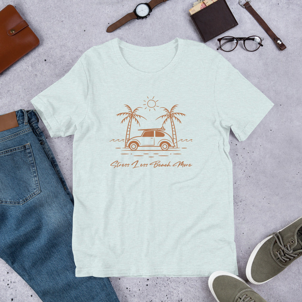 Stress Less Beach More Unisex t-shirt