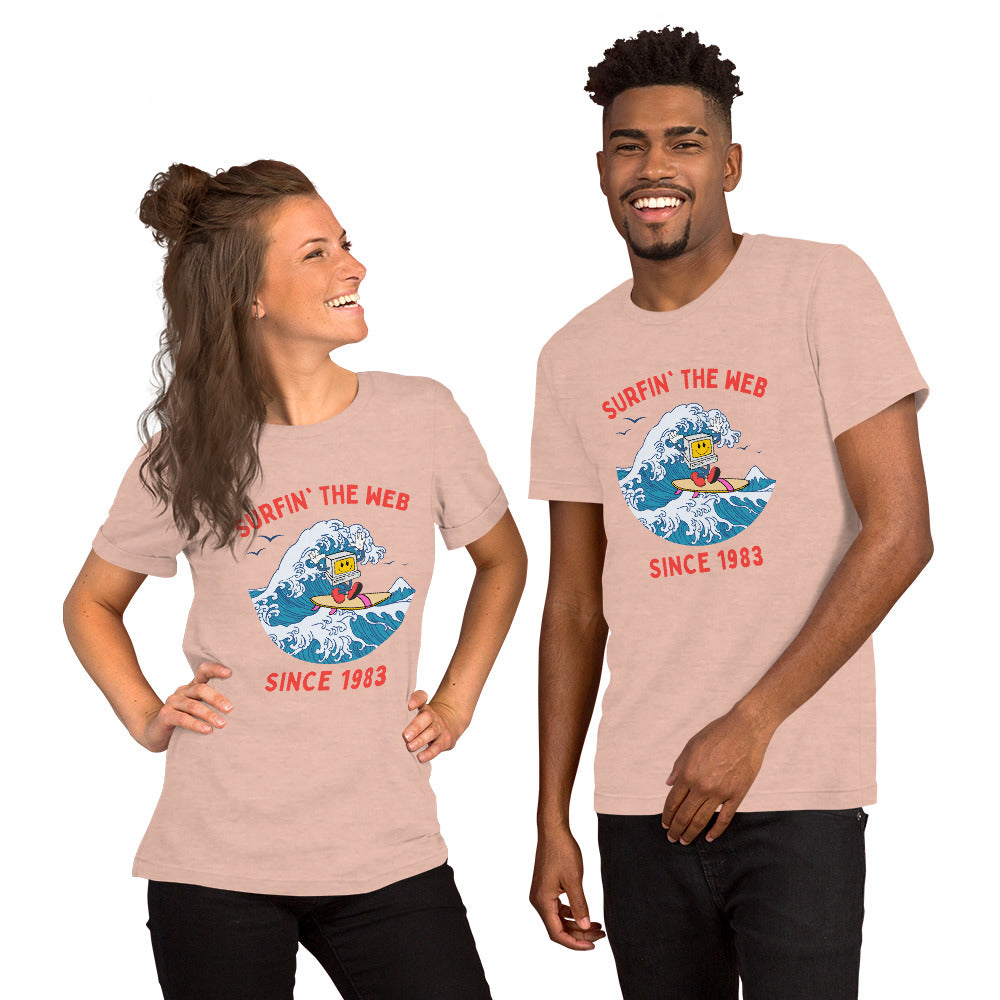 Surfin' The Web Since 1983 Unisex t-shirt