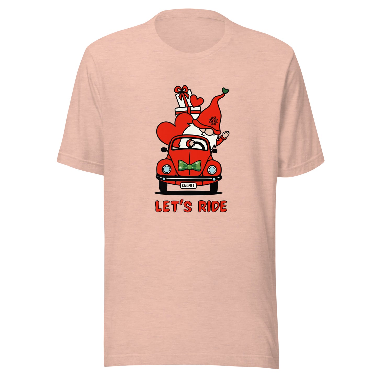 Christmas Gnome Let's Ride! Unisex t-shirt