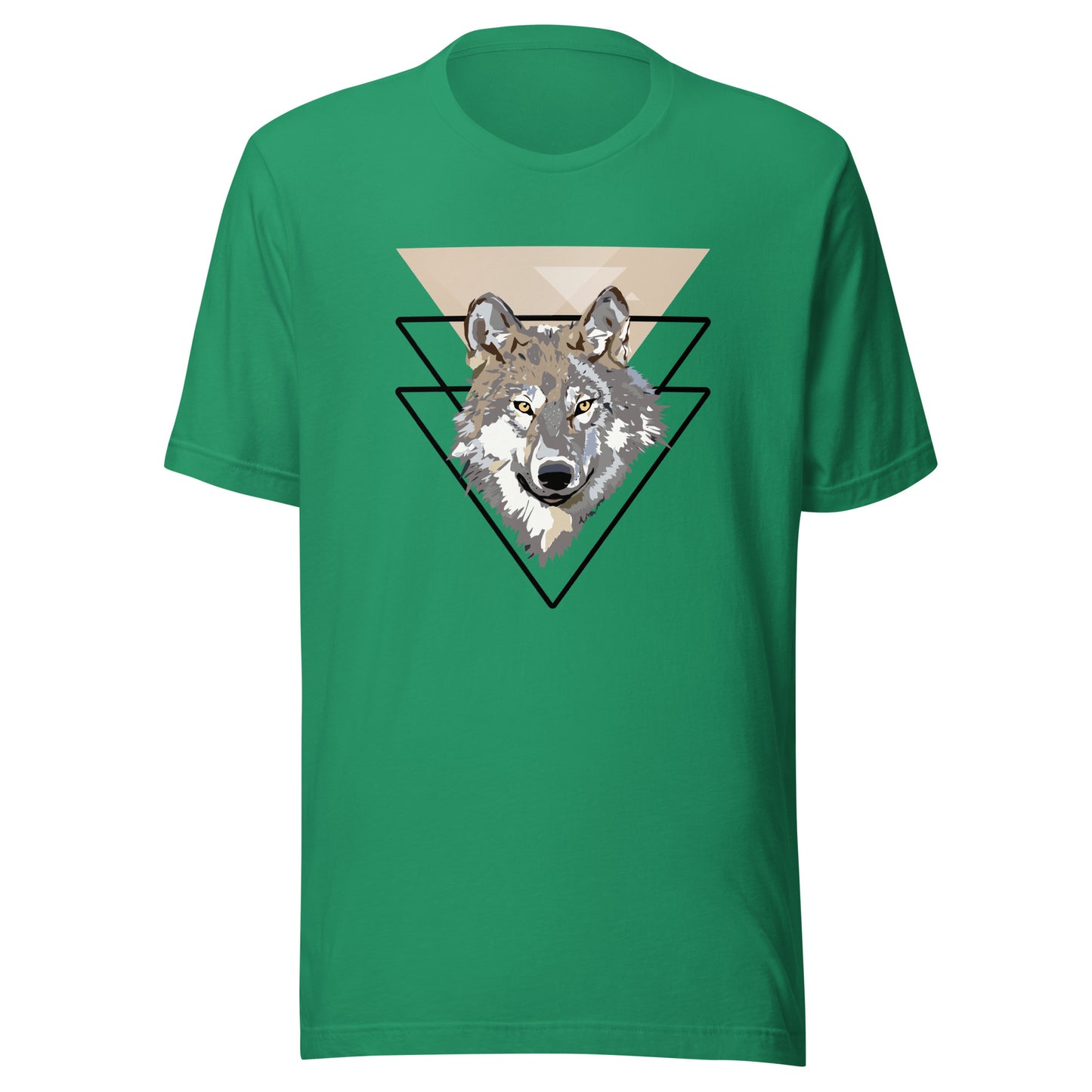 Triangle Wolf Illustration Unisex t-shirt
