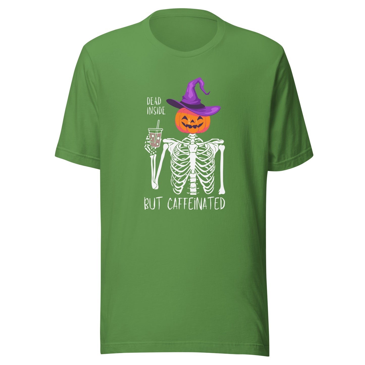 Dead Inside but Caffeinated Pumpkin Unisex t-shirt